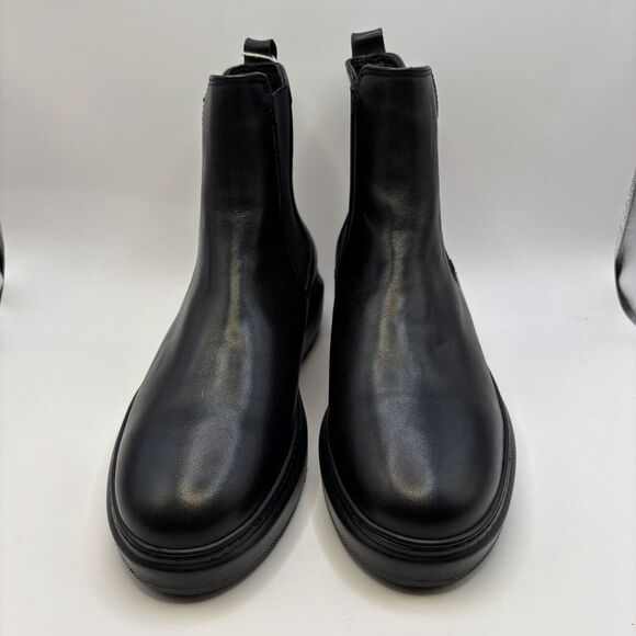 CAFENOIR Women Black Leather Ankle Boots EUR 40 UK 6.5 US 9 $270 MSRP - Picture 2 of 10